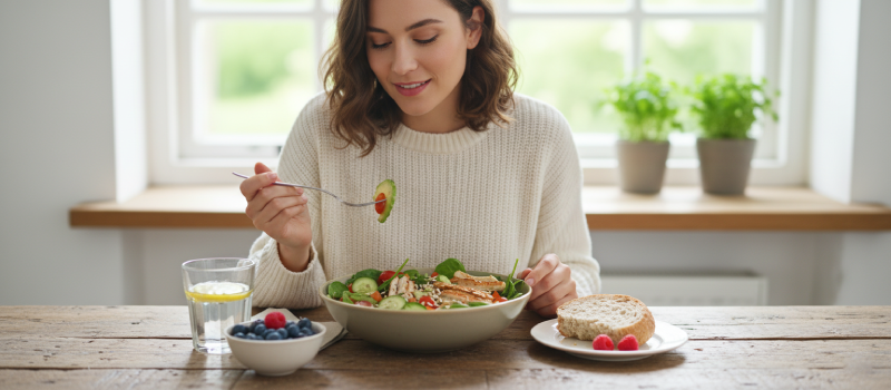 Alimentación saludable y bienestar.